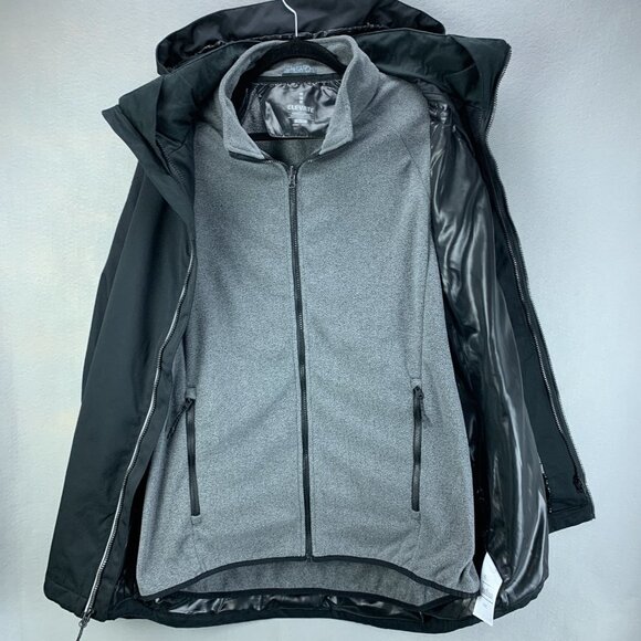 Elevate Jacket Mens Extra Large Black 3-in-1 Full Zip Hooded Waterproof - Picture 6 of 15